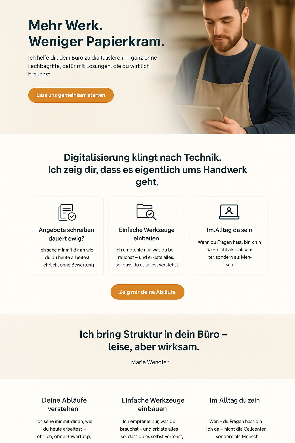 Digitalisierung im Handwerk - Tablet und Werkzeuge für Handwerksbetriebe